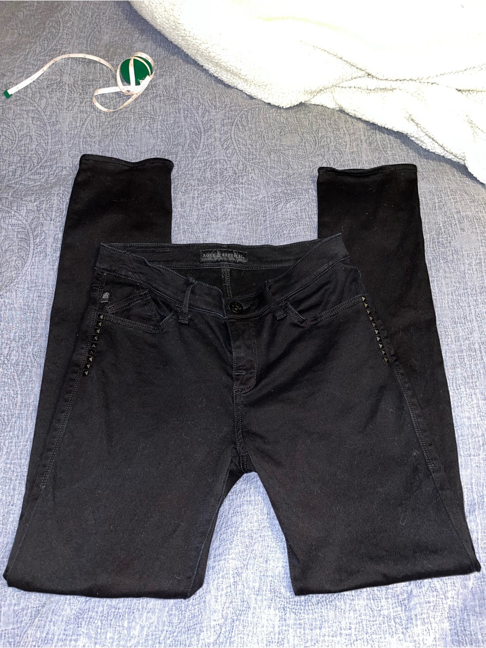 Rock & Republic Black Jeans with Studded Details
